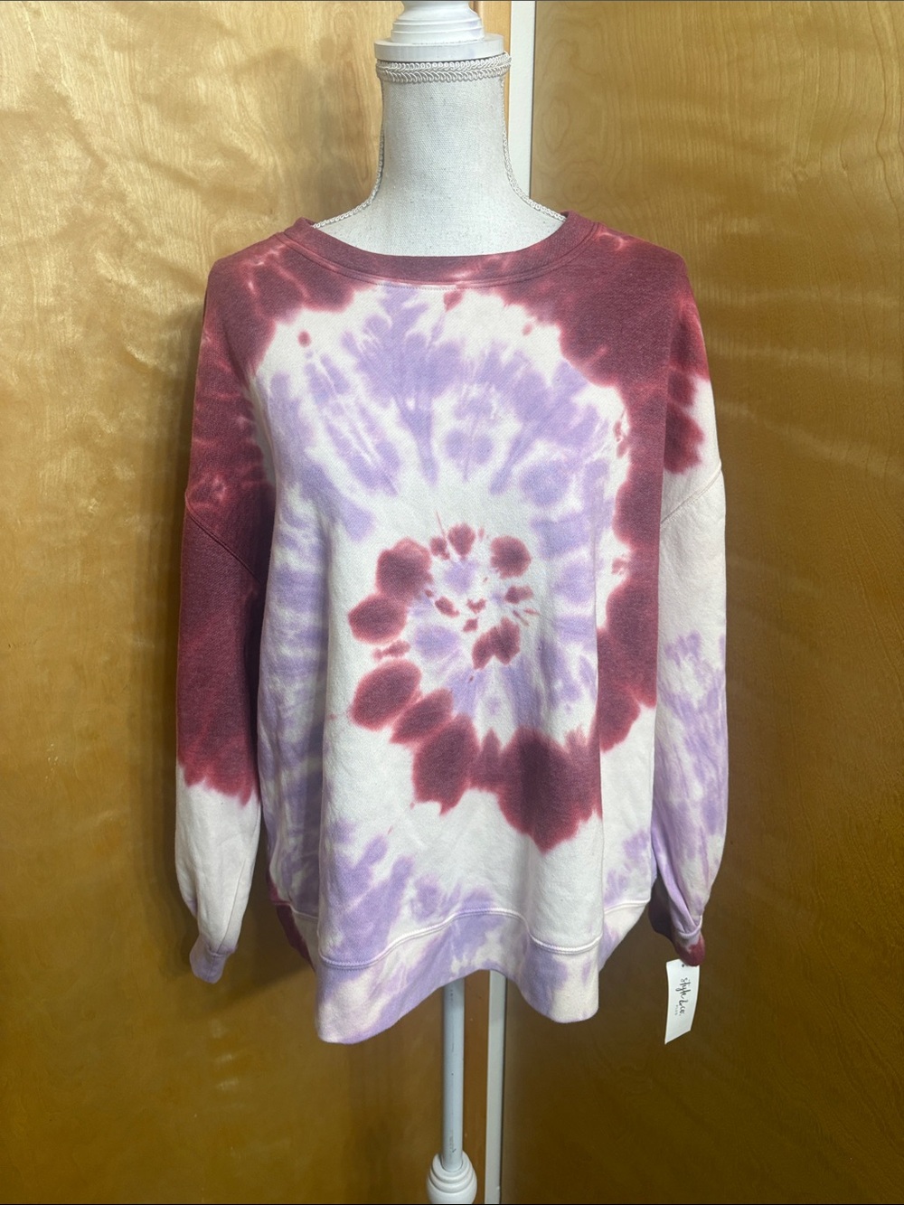 NWT Style & Co Tie Dye Multi Color Pullover Sweatshirt Size 0X